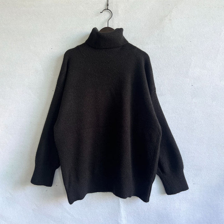Drune | Einfarbiger Warmer Strickpullover Für Alltag