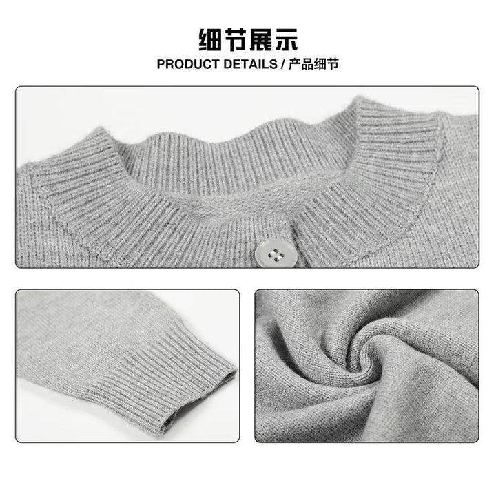 Herren Trendiger Pullover mit Knopfdetails Drune