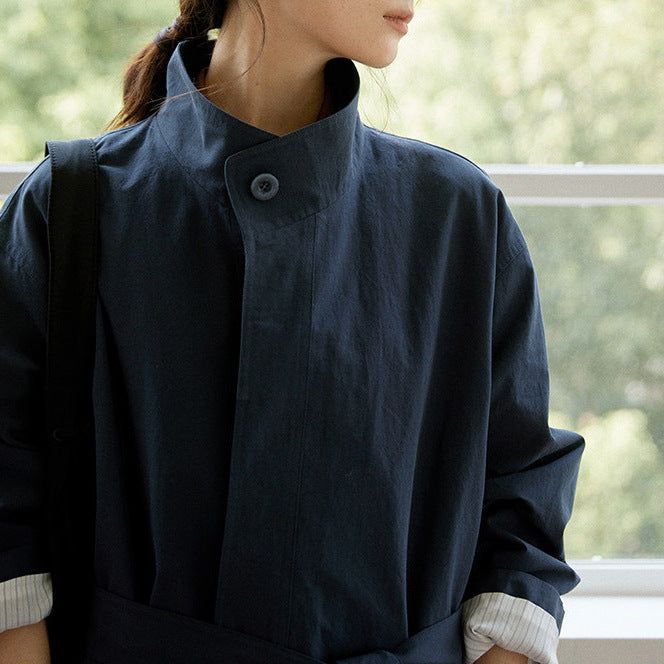 Damen Urbaner Lange Trenchcoat Drune