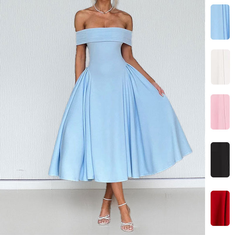 Damen Kleopard Abendkleid Drune
