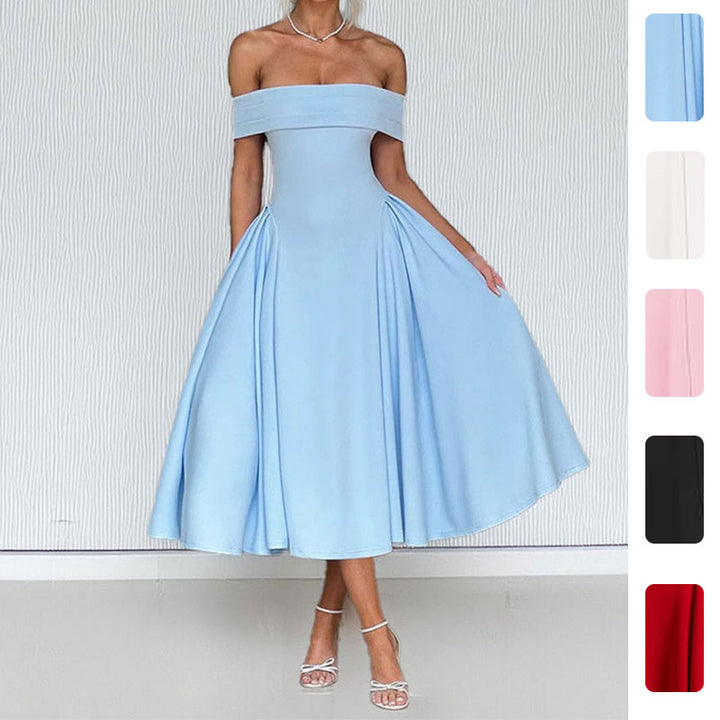 Damen Kleopard Abendkleid Drune