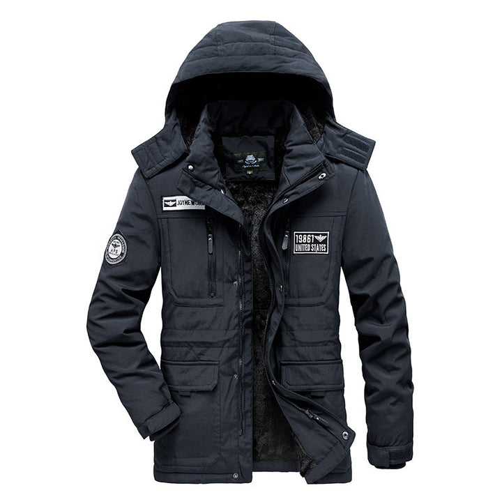 Herren Modularer Utility-Parka mit durchgehendem Teddyfleece und abdeckbarer Frontleiste Drune