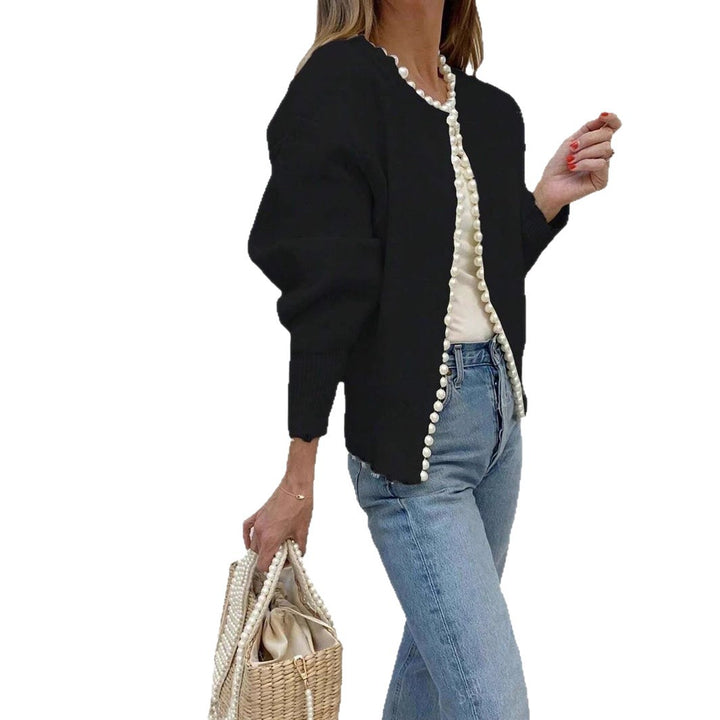 Damen Strickjacke mit Perlenakzenten und lässigem Schnitt Drune