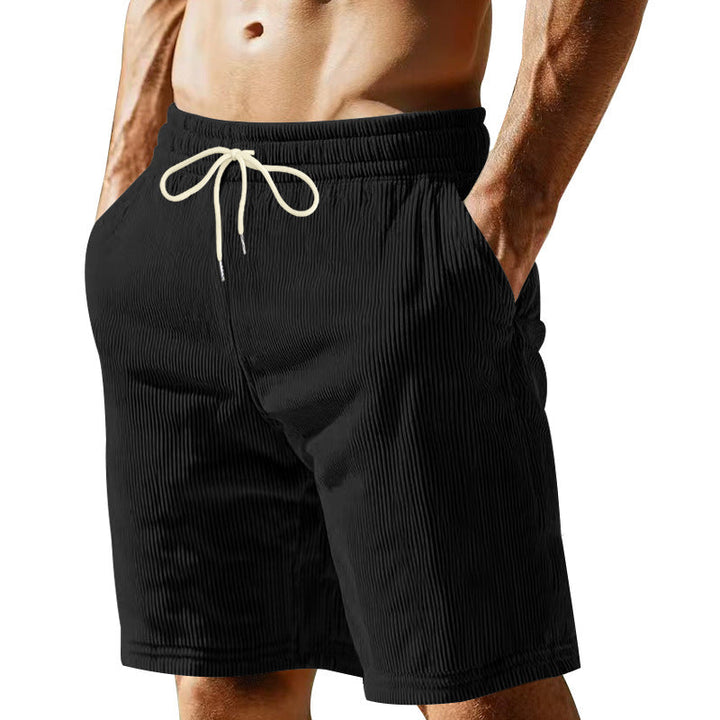 Herren nan knielange Bermudashorts mit elastischem Bund Kordelzug und Seitentaschen Drune