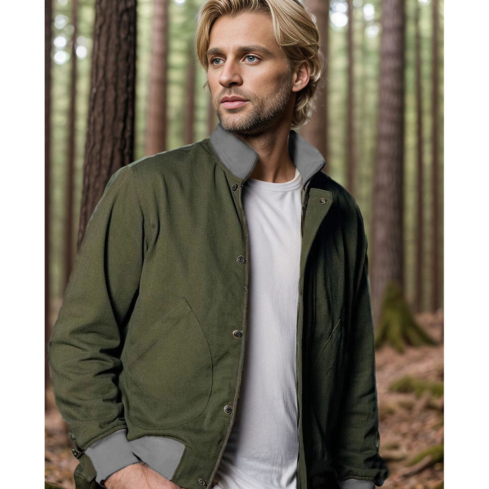 Herren leichte Steppjacke mit praktischen Seitentaschen und modernem Kragen Drune