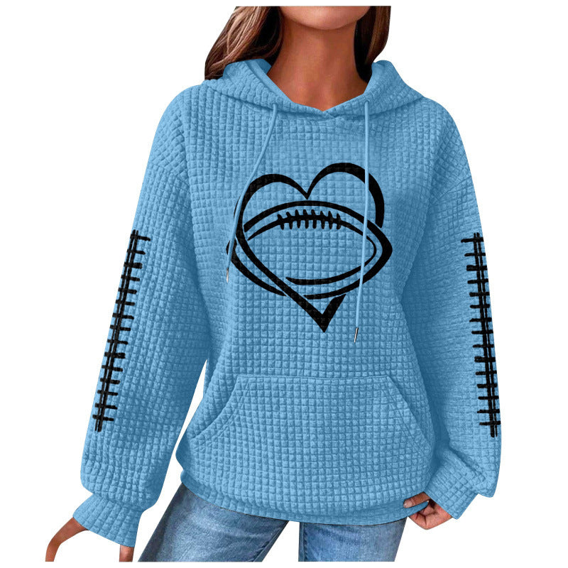 Damen Bequemer Kapuzenpullover mit Herzmotiv Drune