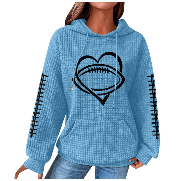 Damen Bequemer Kapuzenpullover mit Herzmotiv Drune