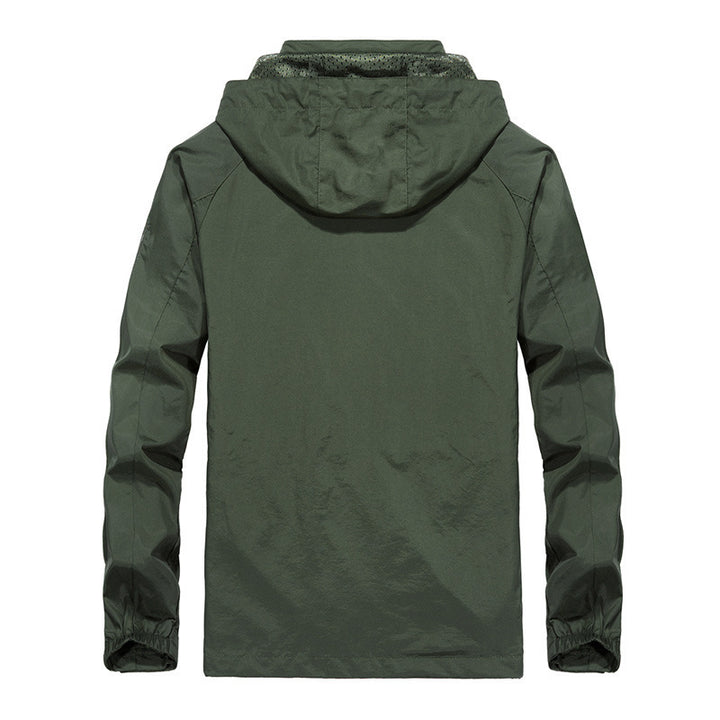 Herren Leichte Kapuzen-Outdoorjacke im technischen Look mit atmungsaktivem Meshfutter und Reißverschlusstaschen Drune