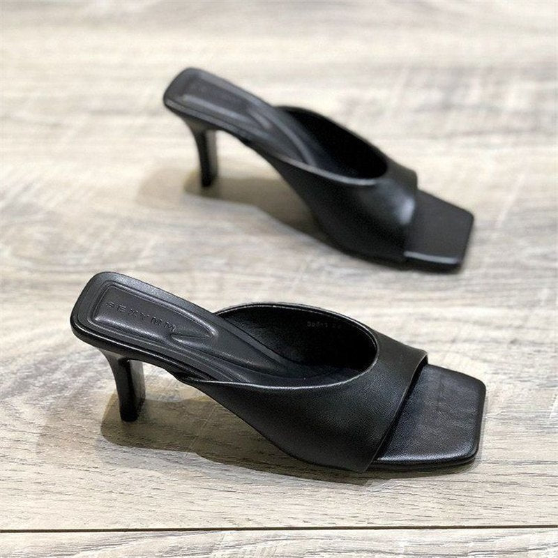 Damen elegante Mules mit geschwungenem Design Drune