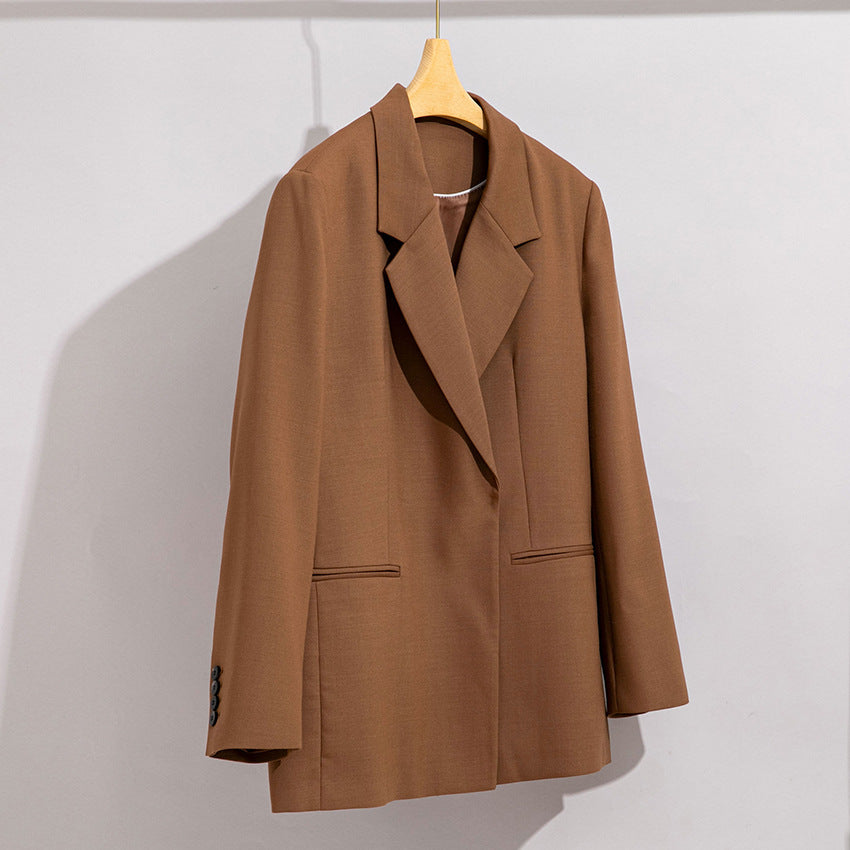 Damen Longline-Blazer mit verdeckter Knopfleiste und schmaler Silhouette Drune