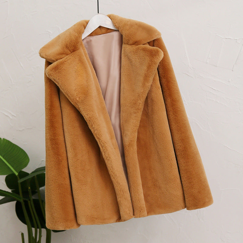 Damen Flauschiger Kuschel-Mantel Drune