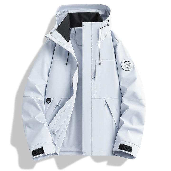 Herren Wasser- und Winddichte Softshell-Outdoorjacke mit verstellbarer Kapuze Drune