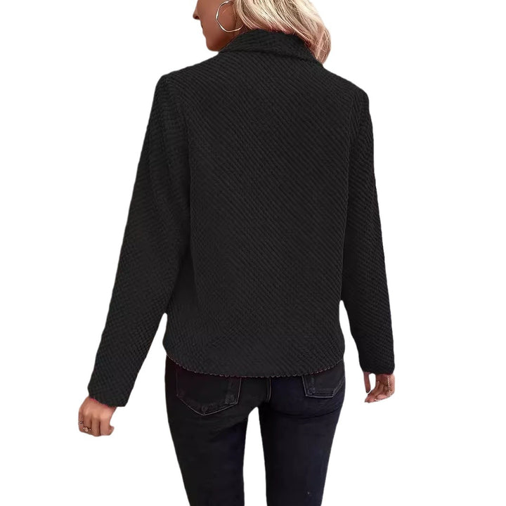 Damen lässige Waffelpique-Jacke Drune