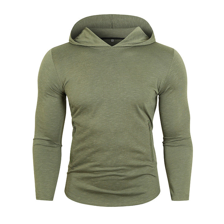Herren Sportlicher Kapuzenpullover mit funktionalen Reißverschlusstaschen Drune