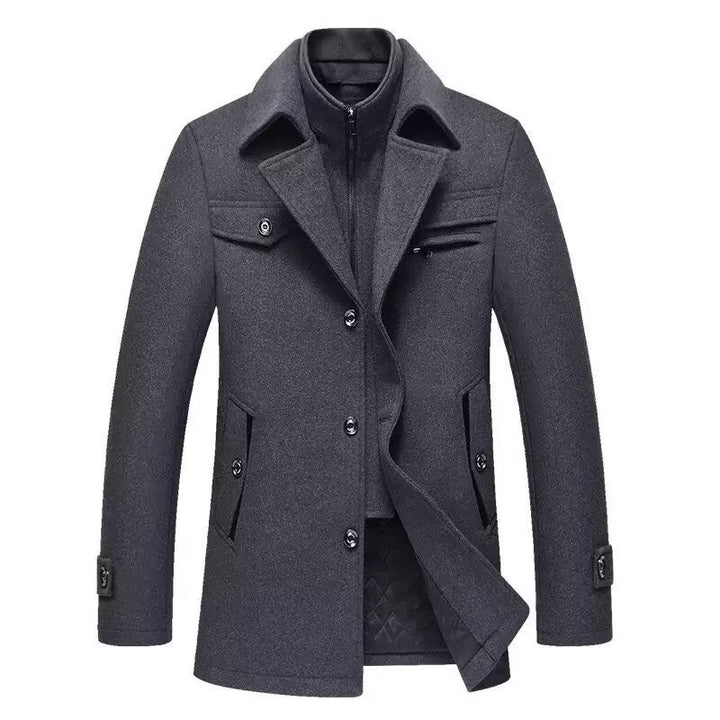 Herren Kurzmantel mit gesteppter Innenjacke und Stehkragen Drune