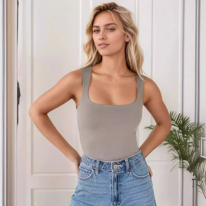 Damen Sportlicher Body mit Kreuzrücken Drune
