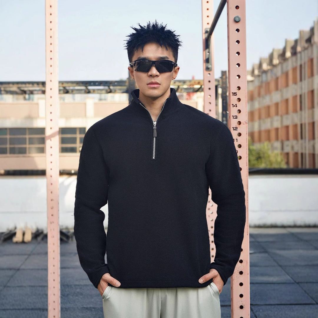 Drune | Aus Fleece Lockere Passform Hoher Kragen Reißverschluss Weich und Warm
