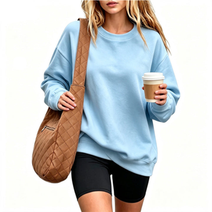 Damen Bequemer Oversized Sweatshirt Drune
