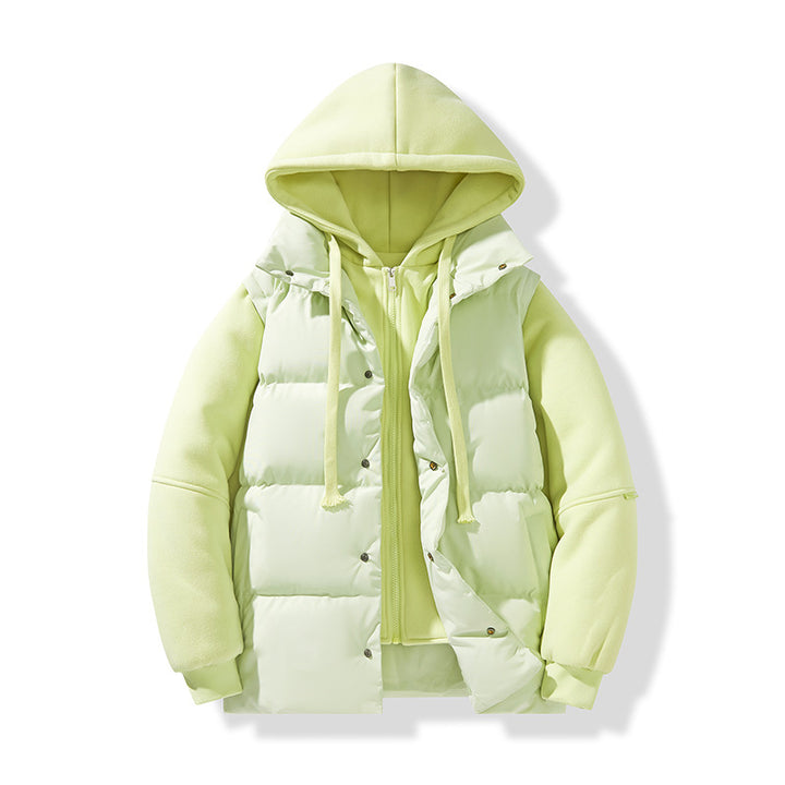 Herren Hybrid-Steppjacke mit integrierter Kapuzen-Fleeceinnenschicht Drune