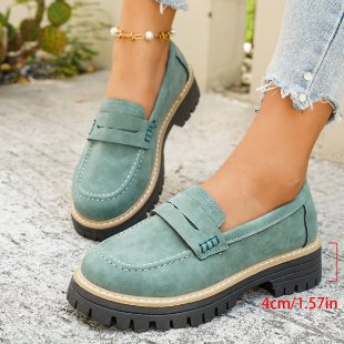 Damen Klassische Loafer mit robuster Profilsohle und gepolstertem Komfortfußbett Drune