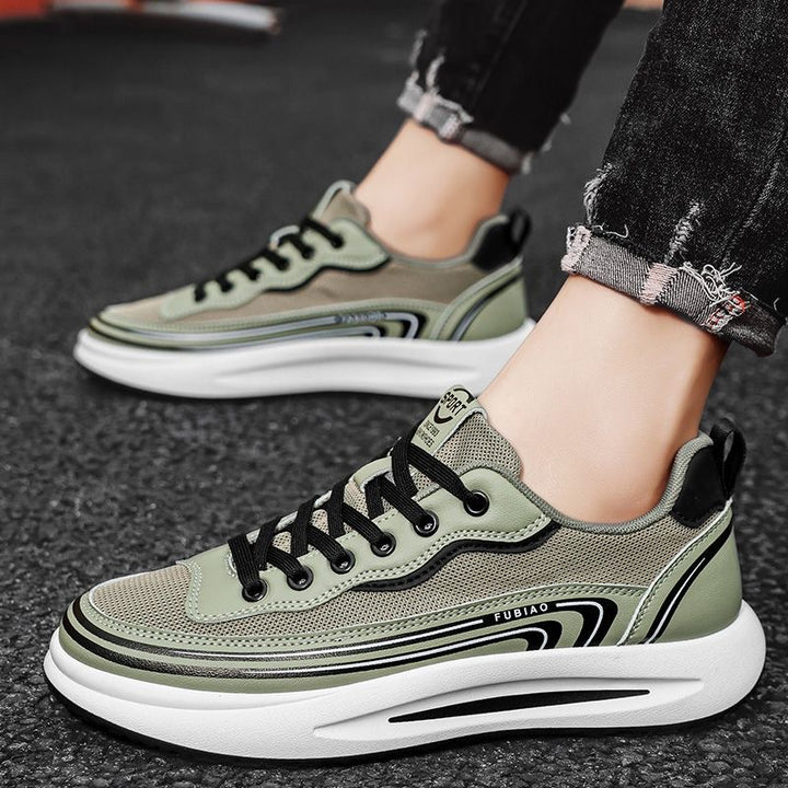 Herren Leichter atmungsaktiver Mesh-Sneaker mit ergonomischer Plateausohle Drune