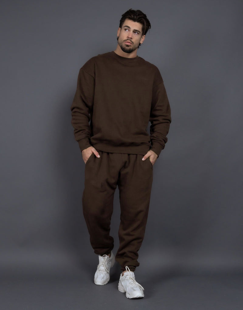 Drune | Trainingsanzug Baumwolle Relaxed Passform Gerippte Kanten Bequeme Freizeitkleidung