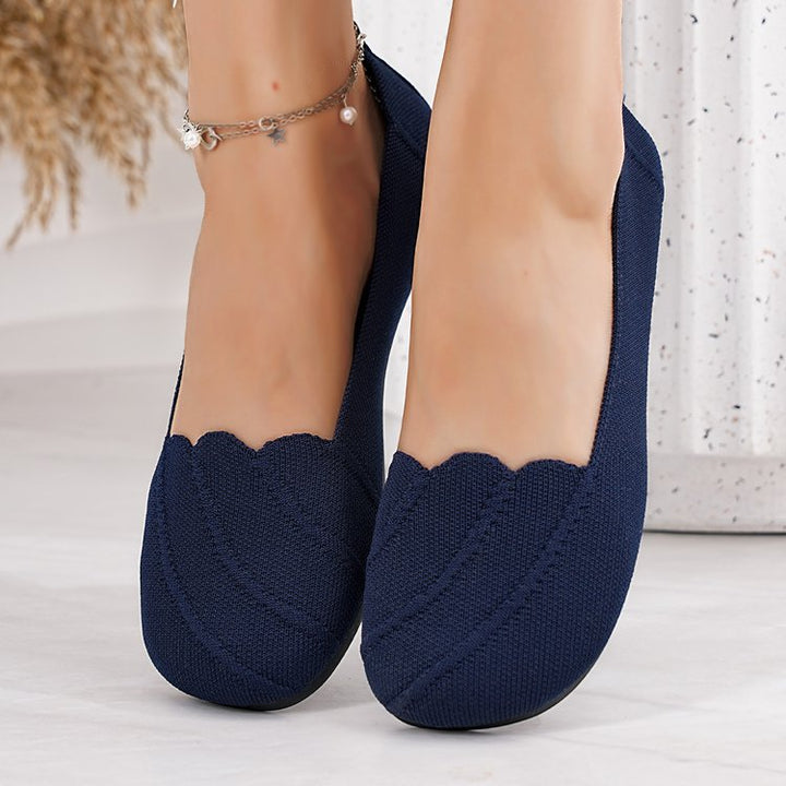 Damen Ballerinas mit eleganter Wellenkante und bequemer Fußbettgestaltung Drune