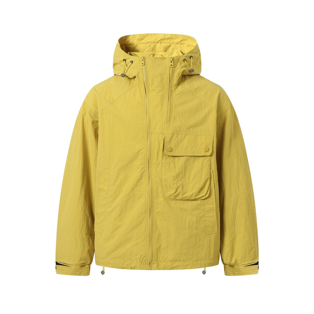 Unisex Leichte technische Kapuzenjacke im Boxy‑Schnitt mit Utility‑Taschen Drune