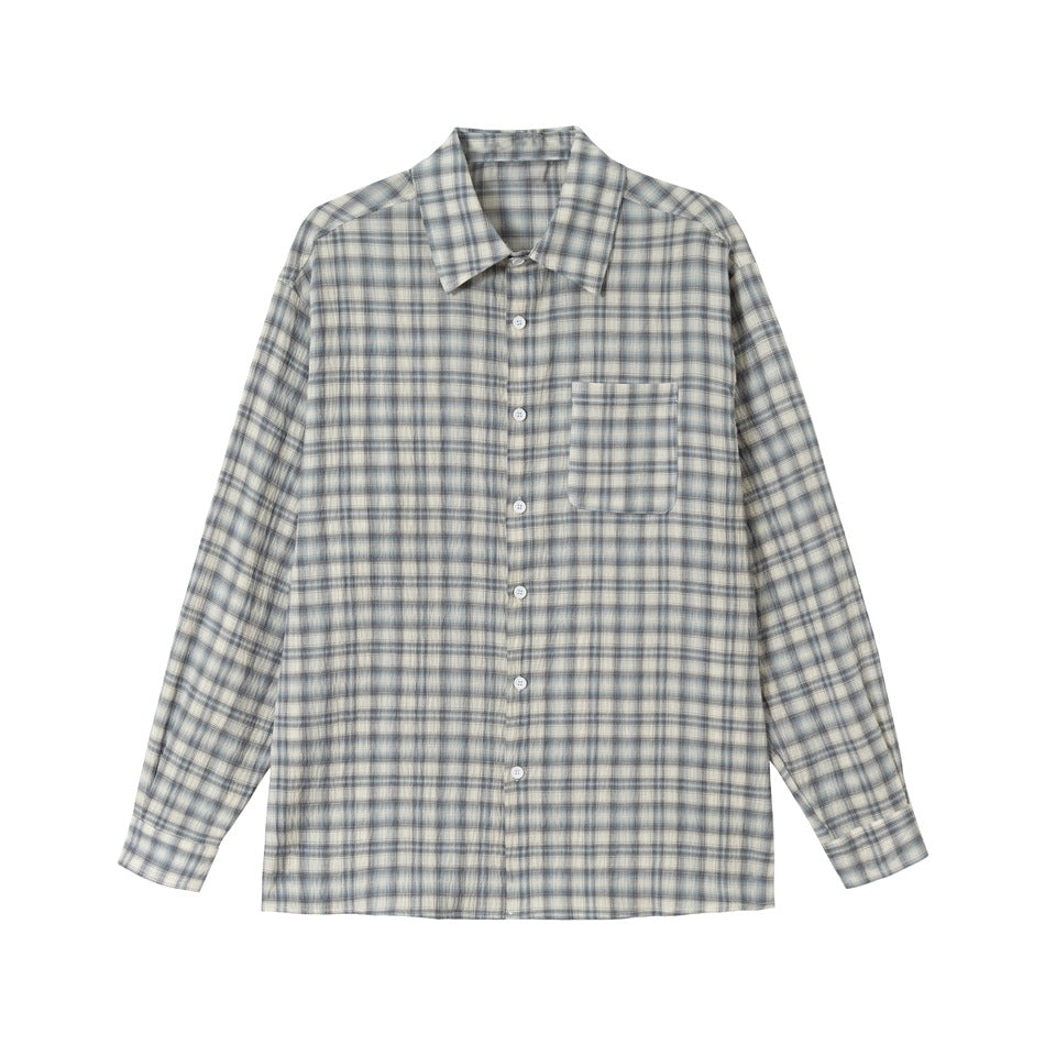 Unisex Karo-Relax-Hemd im Oversized-Look mit Brustpatch und Soft‑Touch Baumwollmix Drune