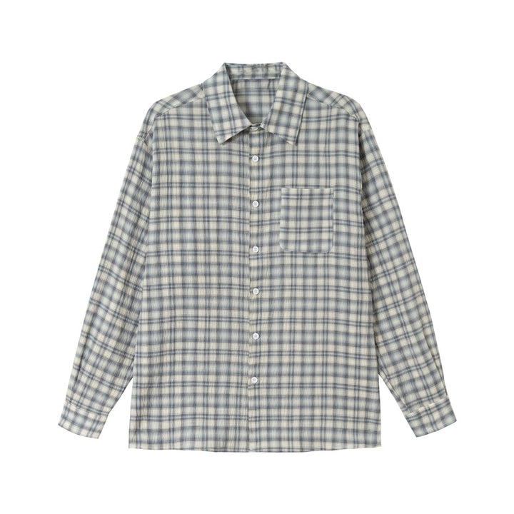 Unisex Karo-Relax-Hemd im Oversized-Look mit Brustpatch und Soft‑Touch Baumwollmix Drune