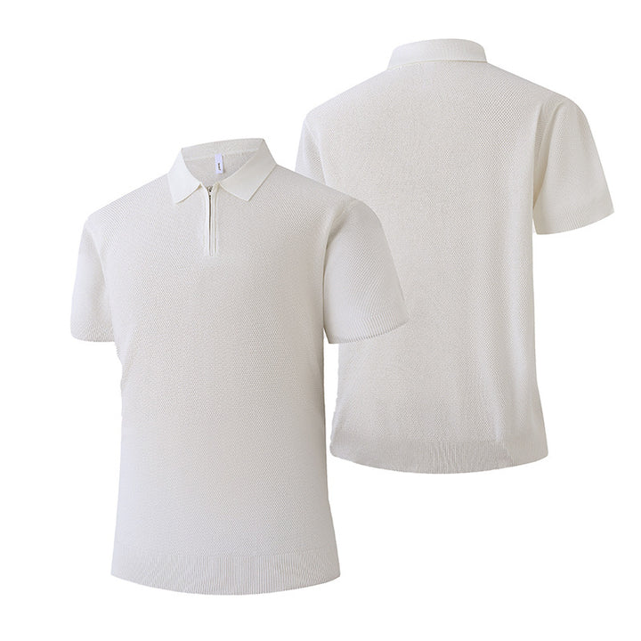Herren Kurzarm Poloshirt mit Reißverschluss Drune
