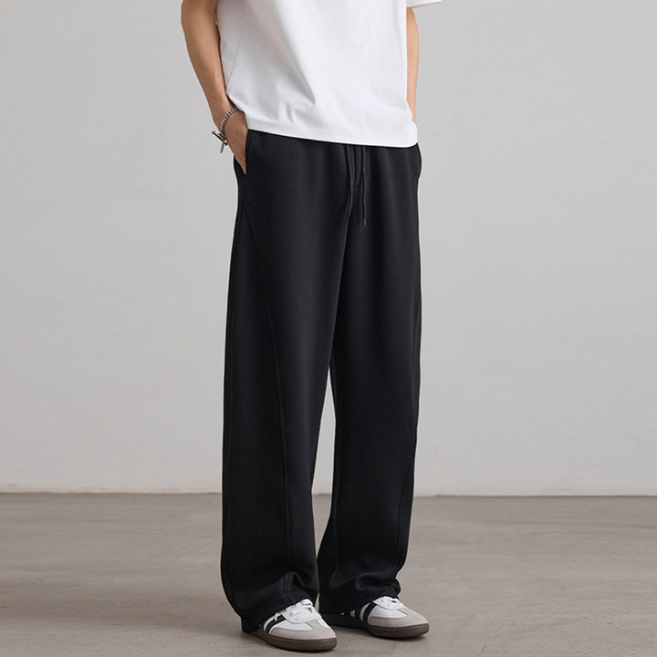 Herren Weite Lounge-Jogginghose aus French-Terry mit Tunnelzugbund Drune