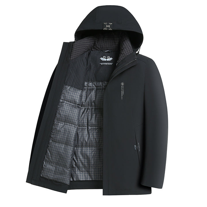 Herren Wasserabweisende Softshell-Manteljacke mit Thermofutter und Kapuze Drune