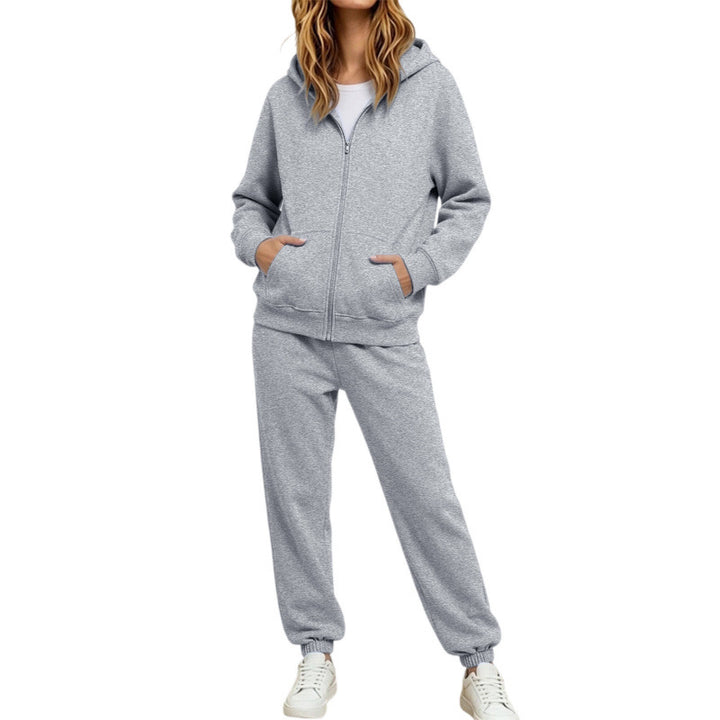 Damen Komfortabler Kapuzenpullover und Jogginghose Set Drune