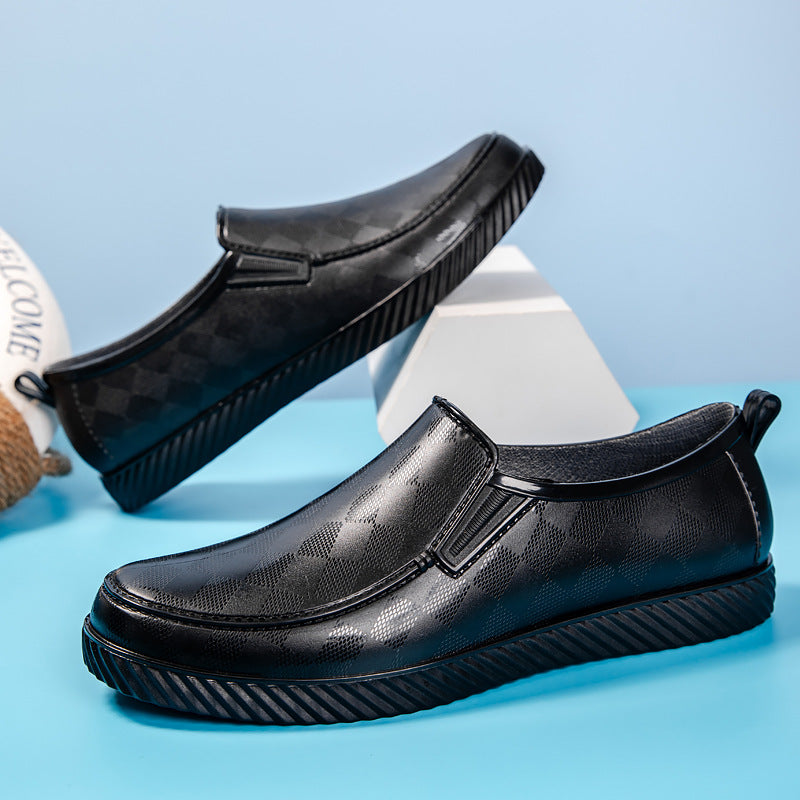 Herren Elegante wasserdichte Slipper mit strukturierter Oberfläche und profilierter Lightweight-Sohle Drune