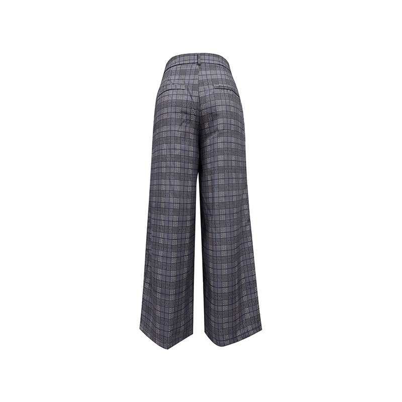 Damen kariert weite Hose Drune