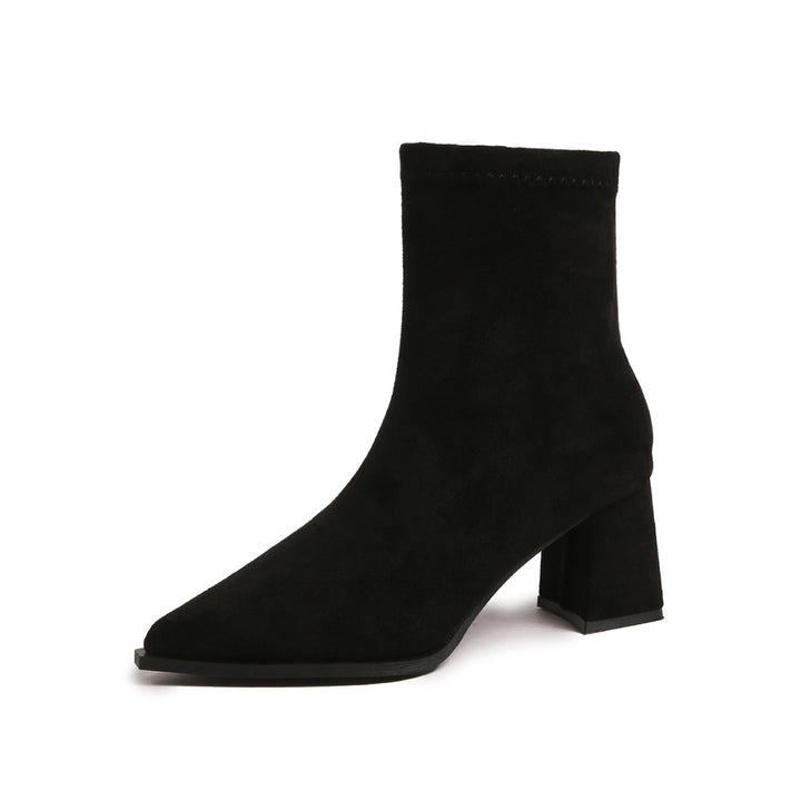 Damen Elegante und modische Stiefeletten mit blockierendem Absatz Drune