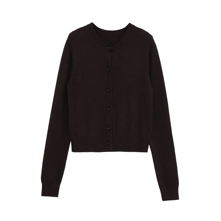 Damen kuschelige Strickjacke mit Knopfverschluss Drune