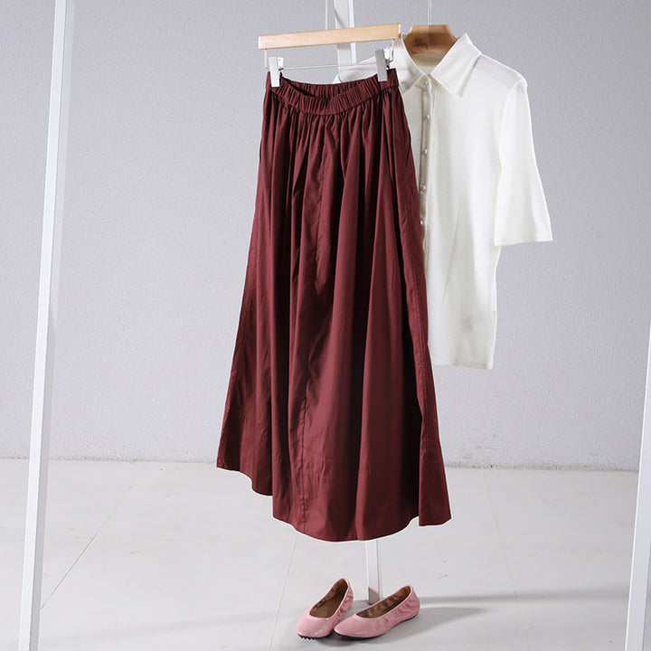 Damen Eleganter Maxirock mit weit geschnittenem Design Drune