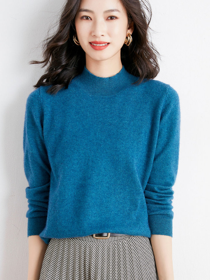 Damen Kurzrollkragen Feinstrickpullover mit leichtem Mohair-Effekt Drune
