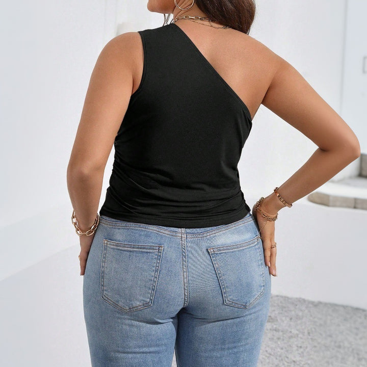 Damen asymmetrisches Top mit lässigem Schnitt Drune