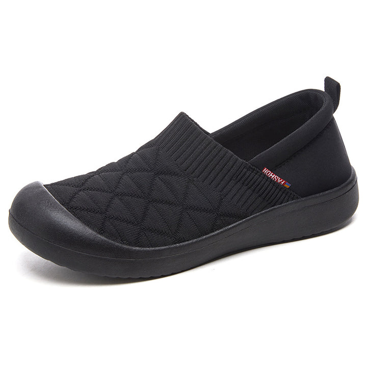 Damen nan gesteppter Komfort-Slipper mit elastischem Sockenkragen und rutschfester Leichtlaufsohle Drune