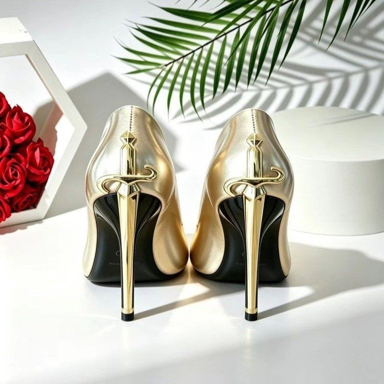 Damen Luxuriöse Absatzpumps mit Dolch‑Ornament am Stiletto Drune