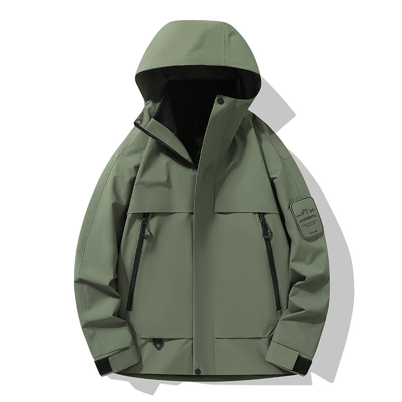 Herren multifunktionale Wasserfeste Softshell-Regenjacke mit abnehmbarer Fleece-Innenjacke Drune