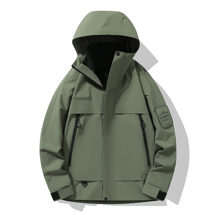 Herren multifunktionale Wasserfeste Softshell-Regenjacke mit abnehmbarer Fleece-Innenjacke Drune