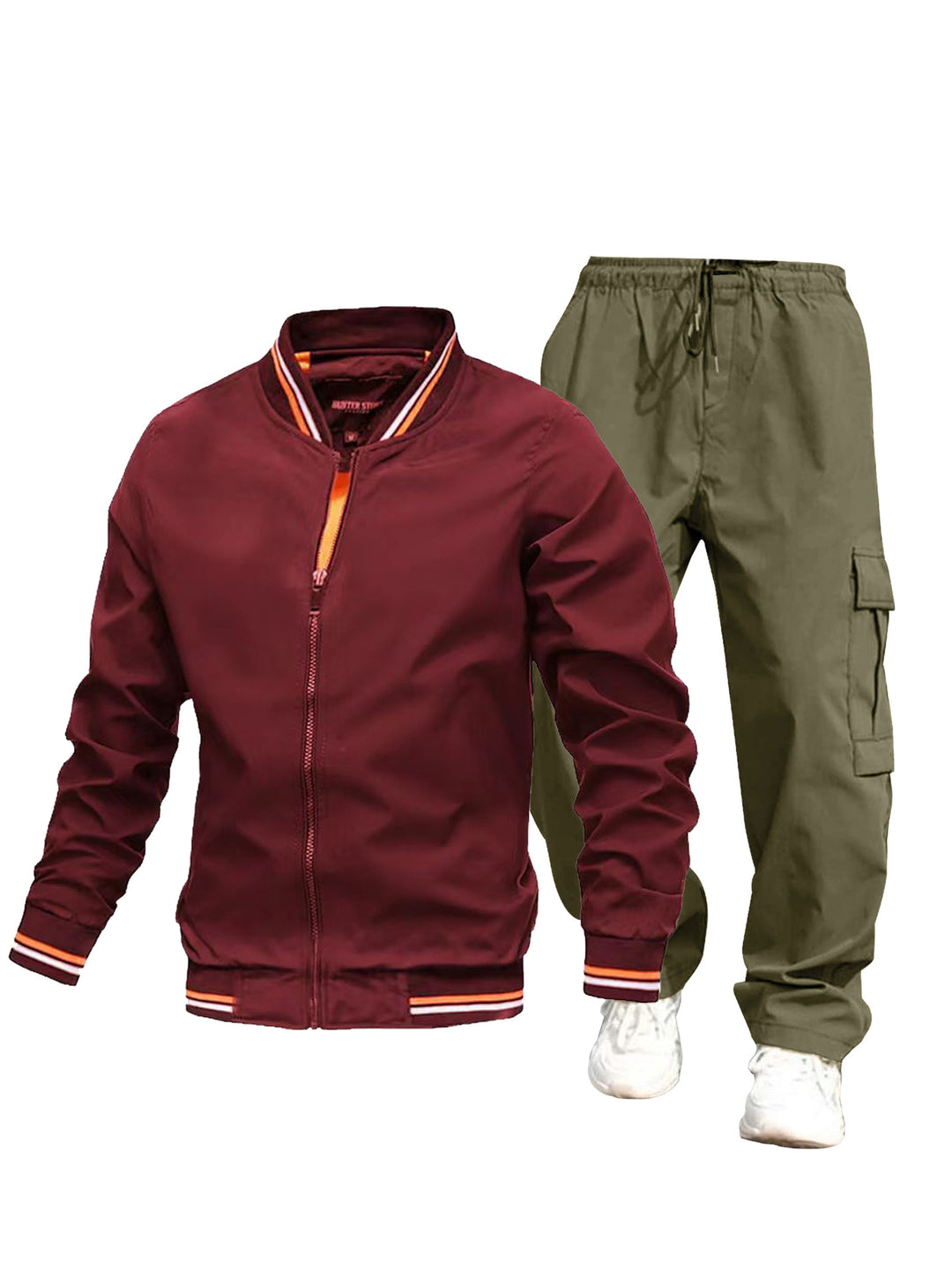 Herren Sportliche Jacke und Cargo-Hose Set Drune