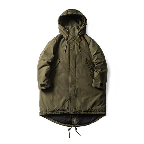 Herren Wasserdichter Thermo-Parka mit verlängerter Rückenpartie und Kapuze Drune