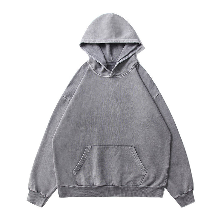 Unisex Oversize-Kapuzenpullover mit Kängurutasche und Vintage-Waschung Drune