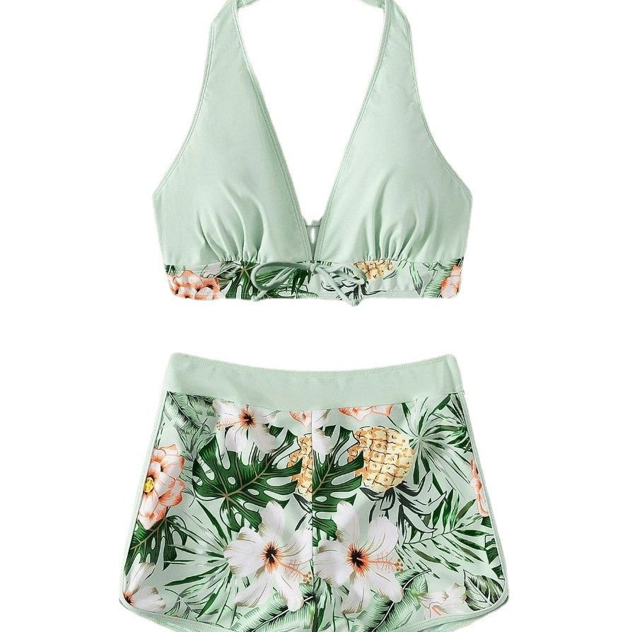 Damen Sportliches Bikiniset mit floralem Design Drune