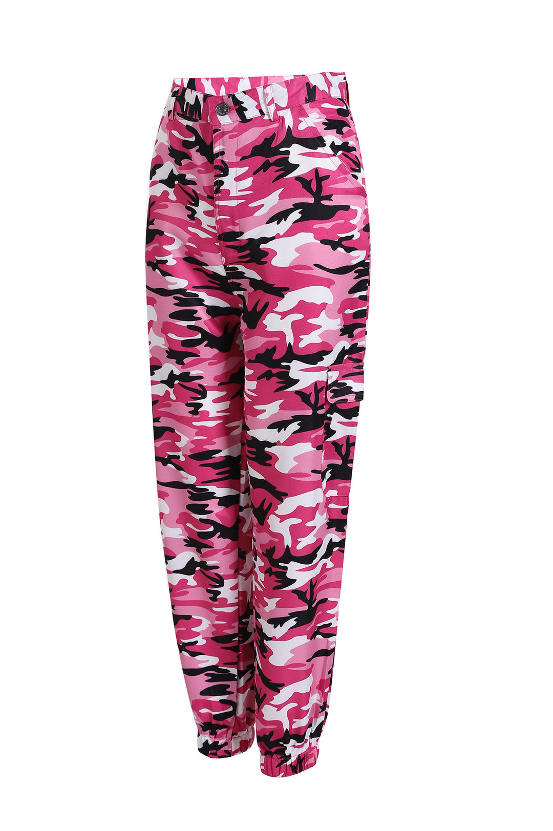 Damen Cargohose mit Camouflage‑Print, elastischem Bund und Beinbündchen Drune